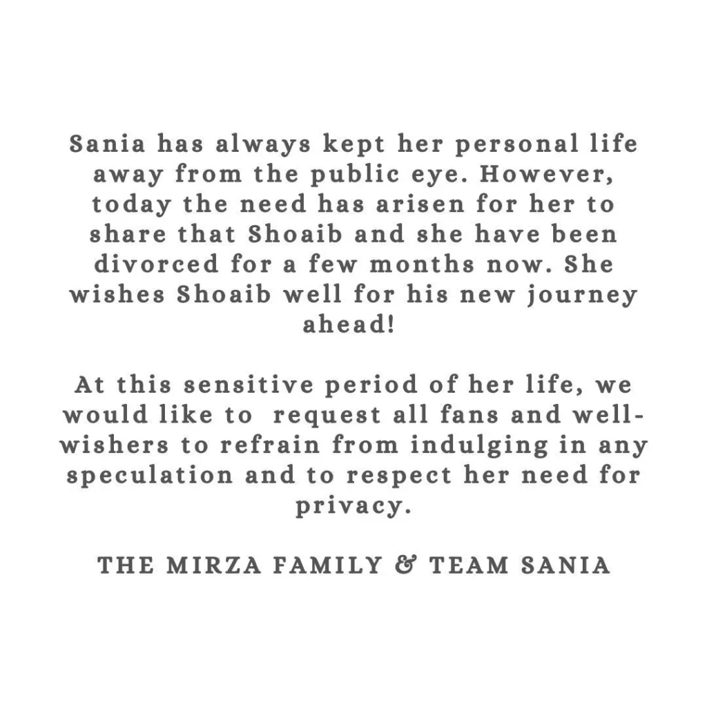 Shoaib Sania Mirza Divorce, शोएब की तीसरी शादी के बाद मचा बबाल, बयान में क्या लिखा