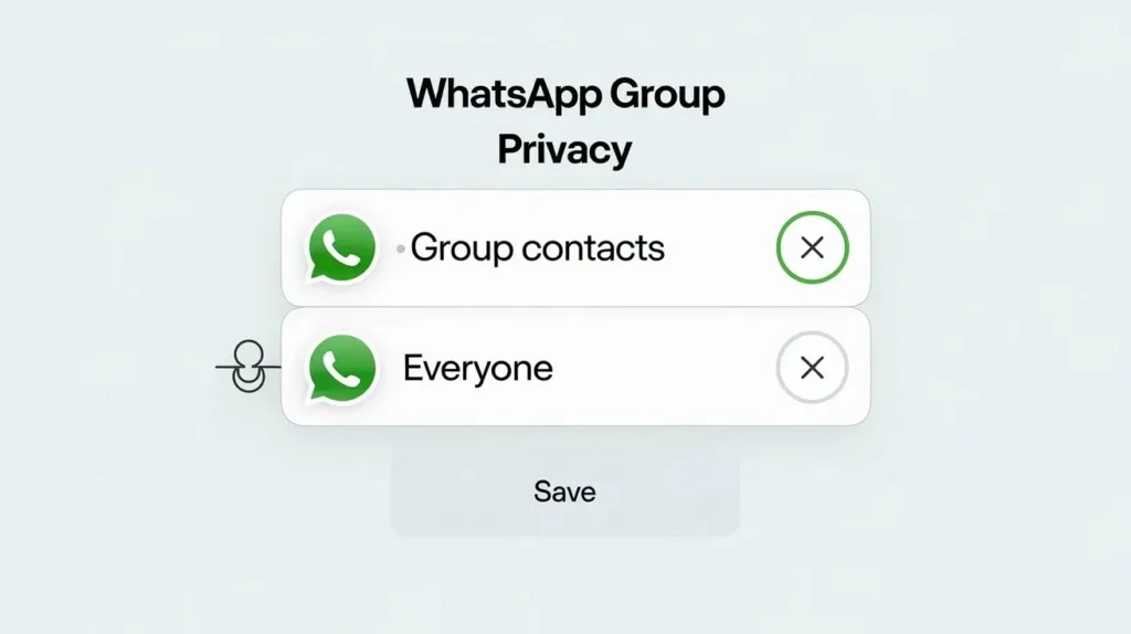 Group की Privacy Settings